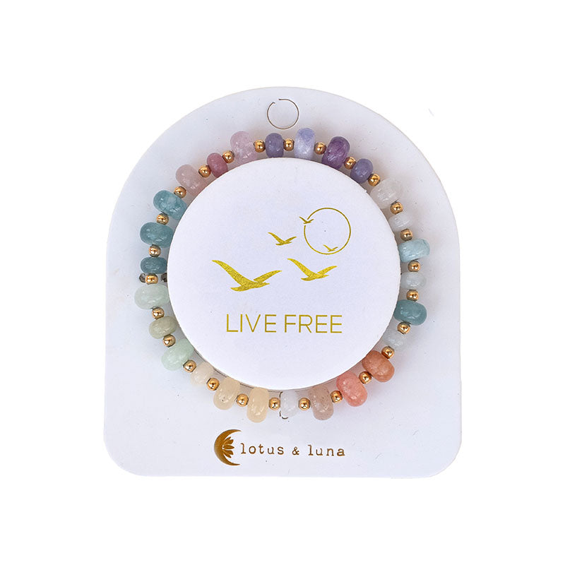 Live Free Statement Healing Bracelet