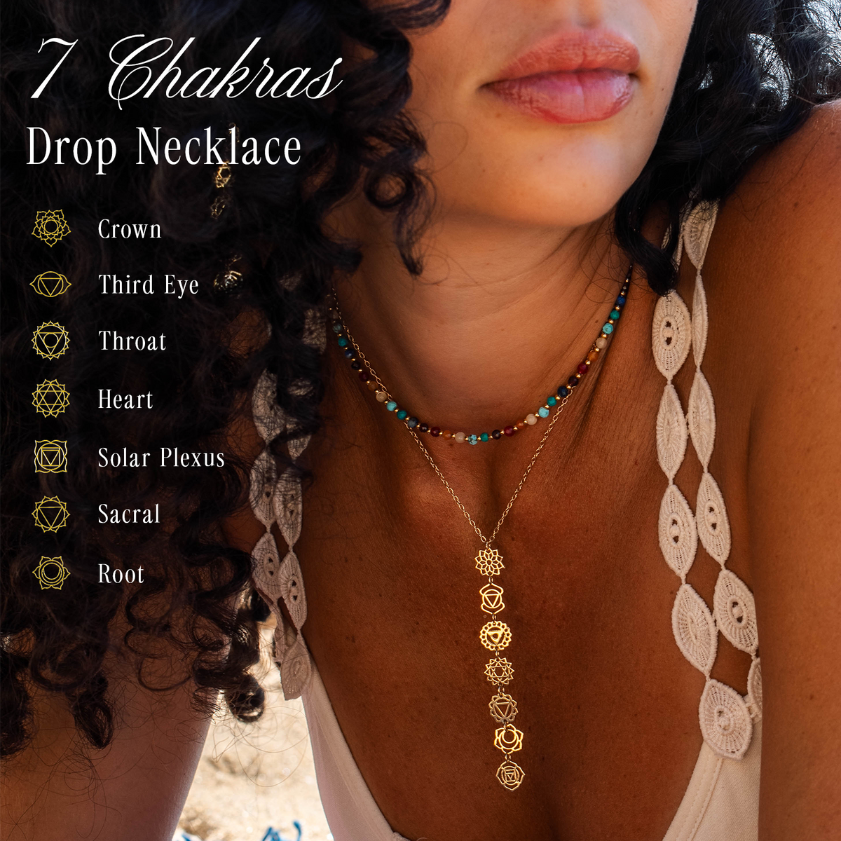 7 Chakras Drop Necklace