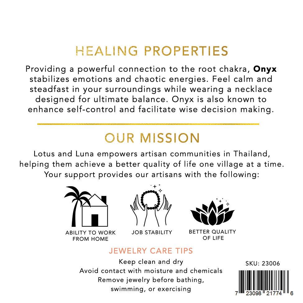 Balance 2mm Healing Necklace - LotusAndLuna