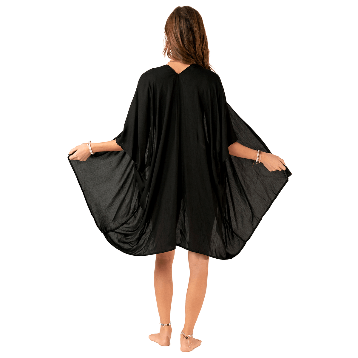 Black Kimono Cover Up - LotusAndLuna