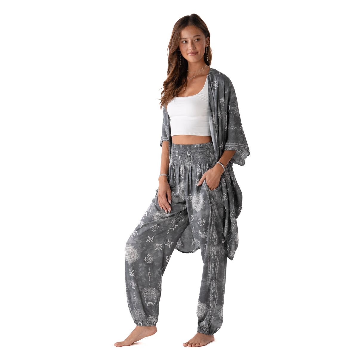 Celestial Grey Kimono