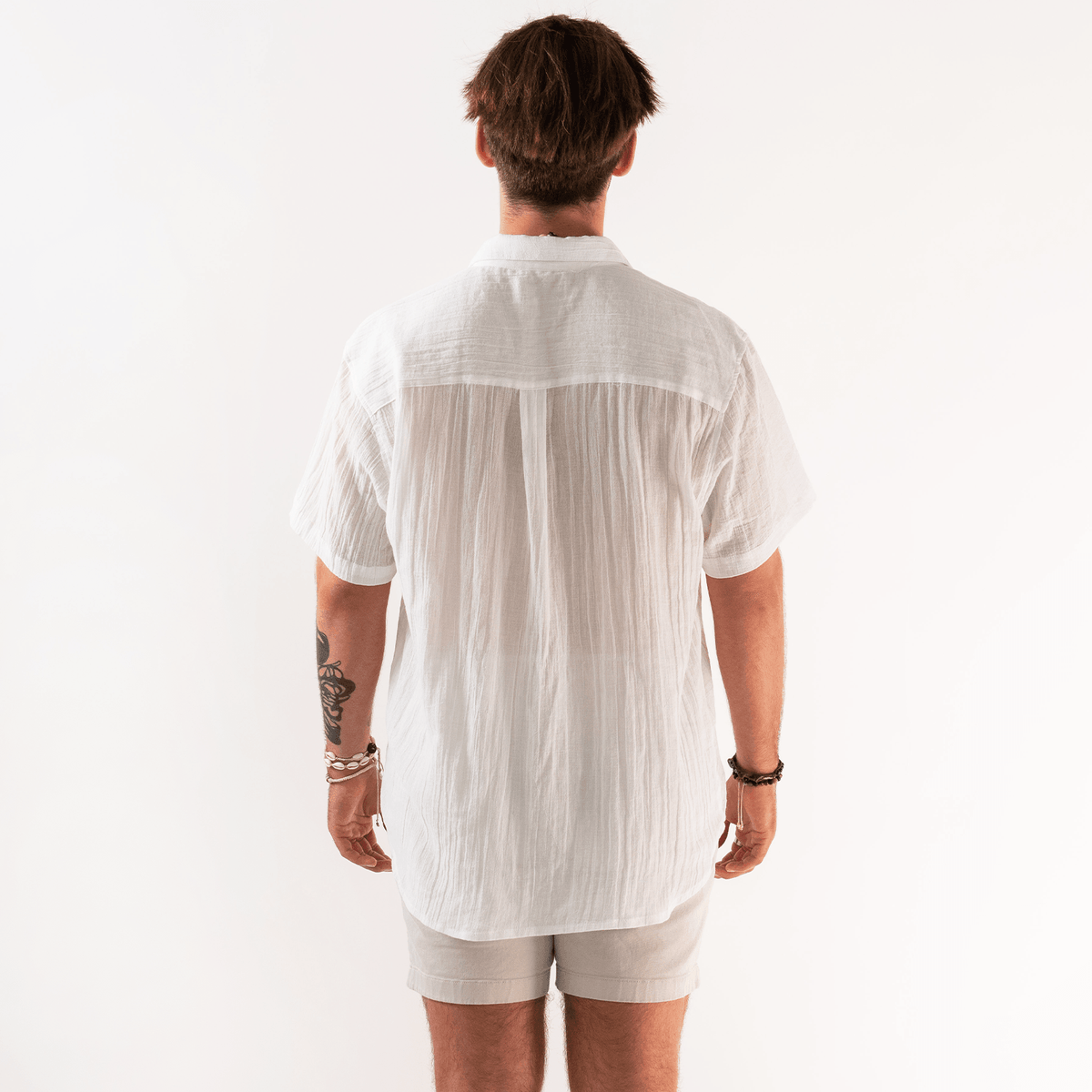 White Cotton Button Up Shirt - LotusAndLuna